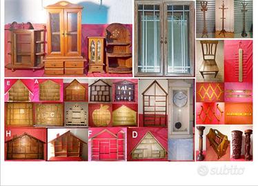 Vetrinette e bacheche artigianali in legno e altro