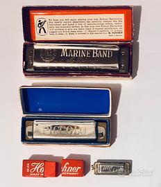 3 armoniche a bocca Hohner, anno  1974