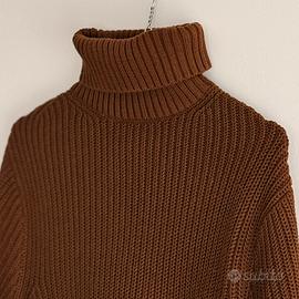 Maglione Pull&Bear marrone collo alto – Taglia XS