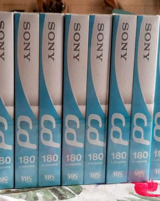 LOTTO 10 VIDEOCASSETTE VERGINI SONY DA 180 MINUTI