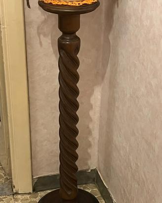 Colonna portavaso in legno stile classico