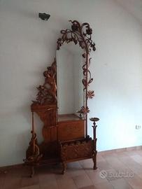 mobile da ingresso- specchiera liberty - antico