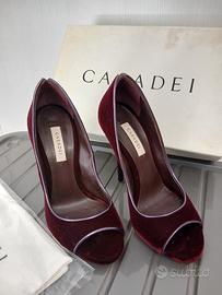 Casadei décolleté spuntate scamosciate