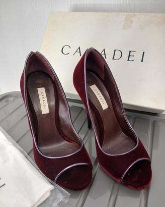 Casadei décolleté spuntate scamosciate