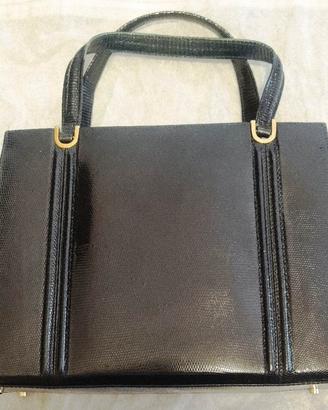 Borsetta in pelle di lucertola nera - Originale Vi