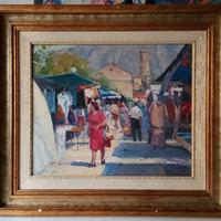 Olio su tela Mercat - Gaye