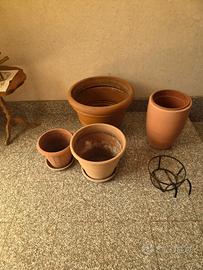  stock 24 vasi in resina ...coccio con sottovasi