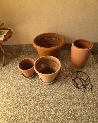  stock 24 vasi in resina ...coccio con sottovasi