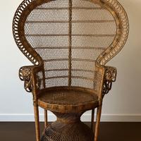 POLTRONA DESIGN EMMANUELE RATTAN VINIMI 1960