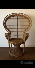 POLTRONA DESIGN EMMANUELE RATTAN VINIMI 1960