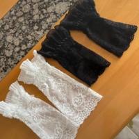 Set di coprimaniche in pizzo