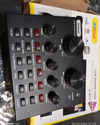 Scheda live audio