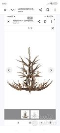 Lampadario rustico cervo ideal lux chalet