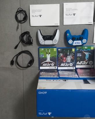 play station 5 slim con lettore e 6 giochi
