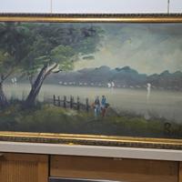 Quadro Paesaggistico vintage su tela firmato