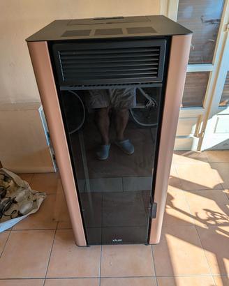termostufa pellet Alysa new Idro 34 kW Moka kalon