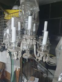 due lampadari cristalli di boemia