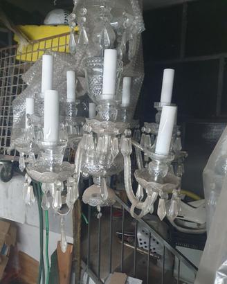 due lampadari cristalli di boemia