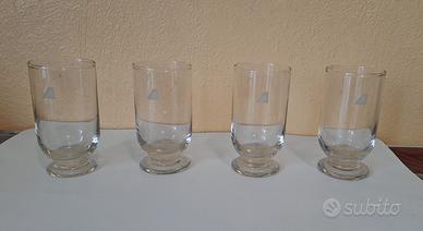 Set di 4 Bicchiere Alitalia Business Class.