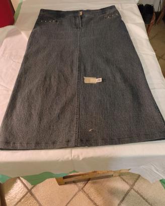 Gonna jeans donna blu tg 46 XL comoda