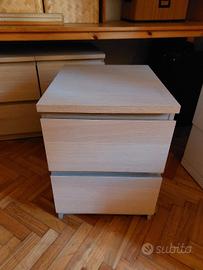 3 comodini ikea MALM rovere