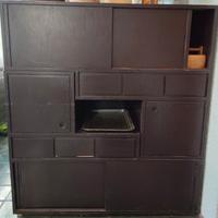 mobile smaltato marrone servizio cucina