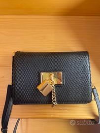 Borsa a tracolla ALDO nera - Effetto pitonato