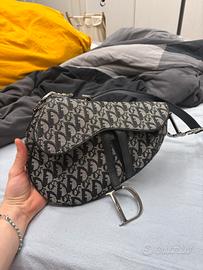 Dior Saddle in jacquard Oblique nera