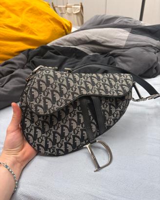 Dior Saddle in jacquard Oblique nera