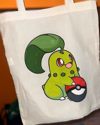 Borsa di tela dipinta a mano