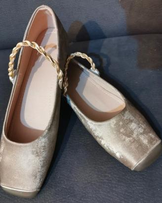 BALLERINE Mary Jane - color Beige - Taglia 43