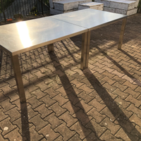 Set tavoli acciaio inox per esterni/interni