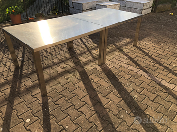 Set tavoli acciaio inox per esterni/interni