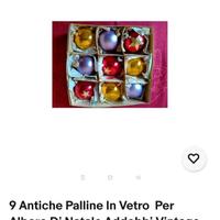 palline in vetro vintage addobbi di Natale 