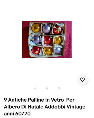 palline in vetro vintage addobbi di Natale 