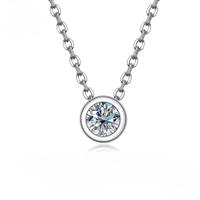 Collana punto luce diamante Moissanite 0.3 carati