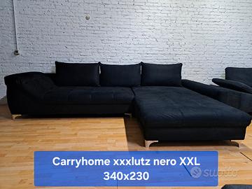 Divano con penisola Design XXL Nero🖤