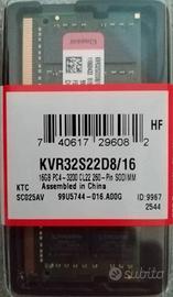 RAM DDR4 16Gb Kingston Sodimm 3200Mhz DDR 4 16 Gb