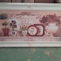 grande quadro con tela stile shabby chic