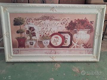 grande quadro con tela stile shabby chic