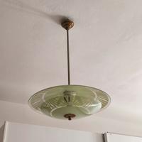 Lampadario vintage in vetro 