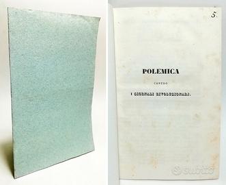 POLEMICA CONTRO I GIORNALI RIVOLUZIONARI 1800
