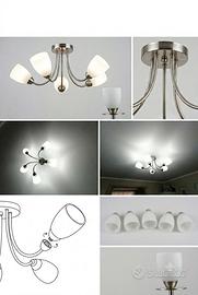 Lampandario a Soffitto Moderno a 5 Luci 