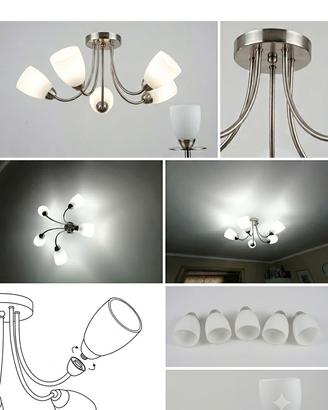 Lampandario a Soffitto Moderno a 5 Luci 