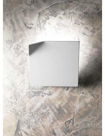 Tape applique LED quadrata metallo bianco 20cm