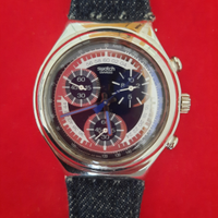 Swatch Irony Chrono Cinturino in pelle Jeans