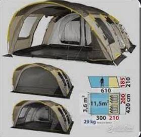 Tenda da campeggio quechua 6 posti XL