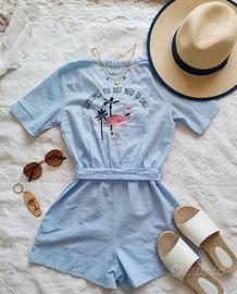 Deliziosa tutina estiva azzurra taglia M