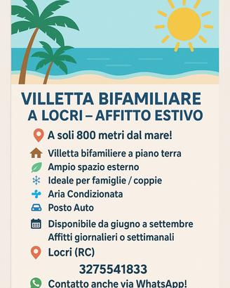 Locri - Villetta Indipendente Estate/Inverno