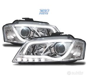 FARI AUDI A3 8P 08-12 LUCE DIURNA A TUBO FONDO CRO